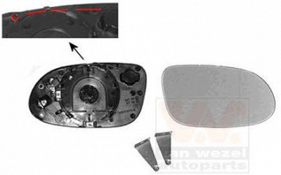 VAN WEZEL 3014838 -  Зеркальное стекло, наружное зеркало